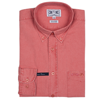 Men's Weekender Long-Sleeve Twill Dye Shirt Classic Cut, Red Men's Weekender Long-Sleeve Twill Dye Shirt Classic Cut, Red
